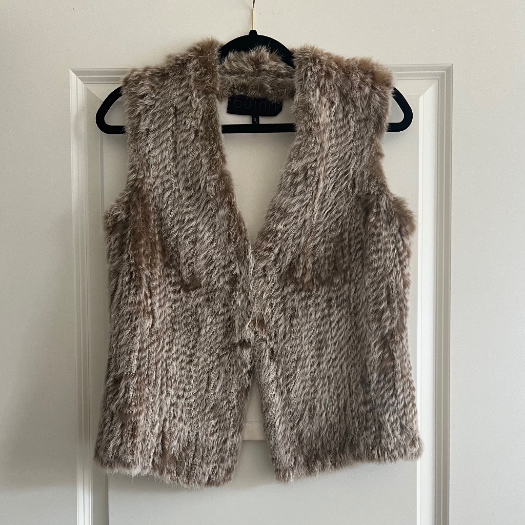 Quinn Rabbit Fur Vest Size Small